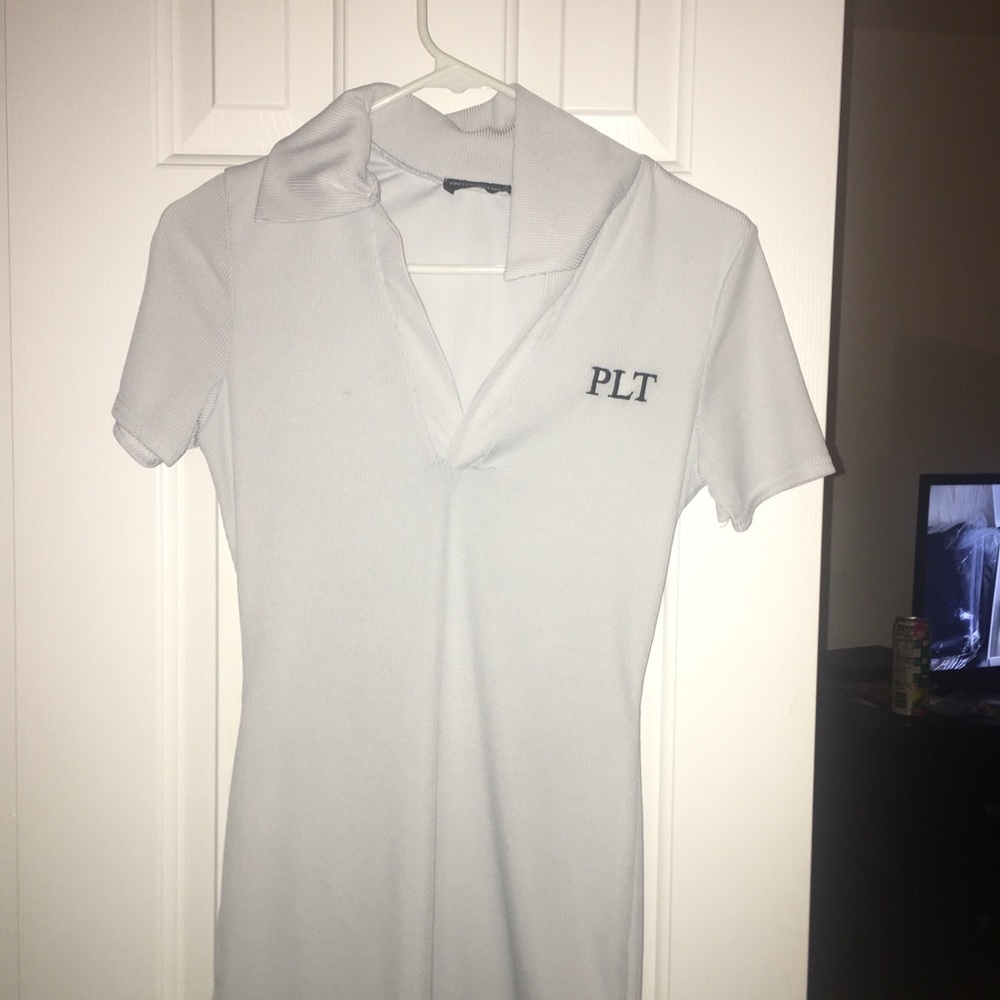 white collared dress